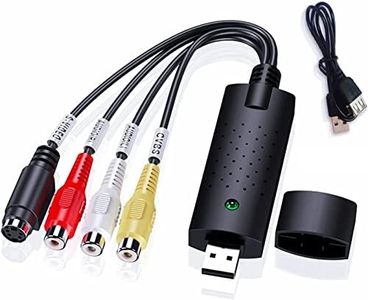 VHS to Digital Converter, Aolirot Video Capture Card Device, RCA to USB Video Converter for PC TV Tape Player Camcorder, Compatible with MAC Windows Linux Vista