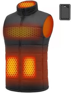 Men Heated Vest Battery Pack Included Rechargeable Electric USB Socks Glove Hand Warmer Stadium Seat Bleacher Work Winter Outdoor Outwear Construction Trunk Driver Jacket Christmas Top Useful Gift