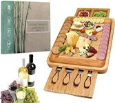 Premium Bamboo Cheese Board Set wit