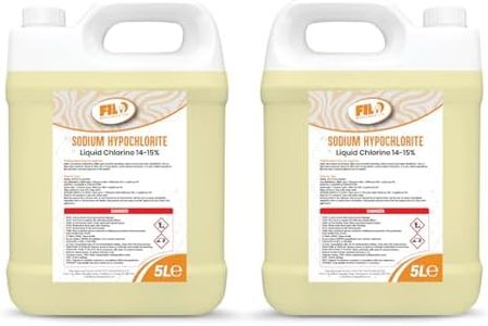 FILO Sodium Hypochlorite 10L (2X5L) - High Strength (14-15%) Brick, Driveway & Patio Cleaner - | Bleaching Agent | Odour Removal | Black Spot Removal & More.