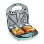 GreenLife Pro Electric Panini Press Grill and Sandwich Maker, Healthy Ceramic Nonstick Plates, Easy Indicator Light, PFAS-Free, Turquoise