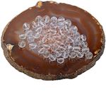 LPBeads 100PCS 8mm Natural Clear Quartz Crystal Gemstone Round Loose Beads for Jewelry Making with Crystal Stretch Cord