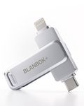 BLANBOK+ MFi Certified USB C Stick 256GB Flash Drive for iPhone Photo Stick, USB C Memory Stick High-Speed USB flash drive, Photo Storage for iPhone/iPad/Android/PC
