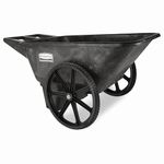Rubbermaid Commercial Big Wheel Yard Cart, 7.5 cu. feet, 300 lb. Capacity, Plastic, Black (FG564200BLA)