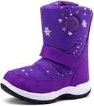 K KomForme Boys Girls Snow Boots Waterproof Winter Outdoor Boots(Toddler/Little Kid/Big Kid)