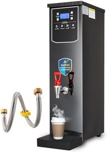 Hot Water Dispenser Commercial Water Boiler Electric Warmer Black Hot Water Machine, 50L/13Gal per Hour, Stainless Steel, Large Capacity, 1600W Fast Heating for Restaurant, Hotel, Office