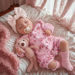 BABESIDE Lifelike Reborn Baby Dolls - Bella, 20-Inch Baby Feeling Realistic-Newborn Baby Dolls Cute Real Life Baby Dolls Sleeping Girl with Box for Kids Age 3 +