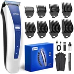 GLAKER Hair Clippers for Men - Cordless & Corded 2 in 1 Hair & Beard Trimmer with ABS Guards, Detachable Blades & Turbo Motor, Professional Haircutting Kits for Blending & Fade Cuts