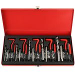 DASBET 131pcs Metric Thread Repair Tool Kit | HSS Drill Helicoil Repair Kit Metric M5 M6 M8 M10 M12