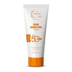 Nature's Law Sun Shelter Cream | SPF50 PA +++ Sunscreen | With No White Cast | Non Greasy & Ultralight Mattifying Gel | Quick Absorbing | For All Skin Types | For Men & Women | Paraben Free | 100g