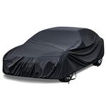 XYZCTEM Car Cover Waterproof All Weather Weatherproof UV Sun Protection Snow Dust Storm Resistant 18-Layers Premium Heavy Duty Outdoor Full car Cover with Straps (164" - 177" L)