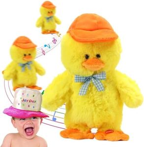 LUKETURE Children's Day Talking Duck Toys for 1-3 Toddlers Walking Toy That Repeats What You Say, Dancing Singing Baby Crawling Yellow Duck w/ 30 Songs – Perfect 1-Year-Old Girl Birthday Gift