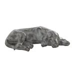 Deco 79 Magnesium Oxide Dog Indoor Outdoor Garden Sculpture, 23" x 13" x 6", Dark Gray