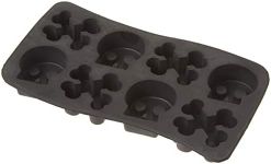 Southern Homewares Skull and Crossbones Ice Cube Tray, Black, One Pack