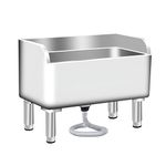 Commercial Floor Mop Sink, With Sink Drainage/Strainer, 304 Stainless mop sink commercial,Laundry Room Slop Sink for Commercial kitchen, Restaurant, Garages, (S-17.7"L x 16.1"W x 21.6"H)