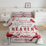 Cardinal Bird Comforter Set Queen Size Farmhouse Red Birds Bedding Set for Girls Boys Women Men Tree Branches Decor Comforter Nature Comforter with 2 Pillow Case