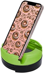 GoDonut 360 Swivel – Smartphone and Tablet Stand and Desk Organizer with 360 Degrees Device Rotation - Compact and Portable for Travel, Office and Home - Lime Green - Made in USA