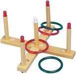 Champion Sports QS1 Wooden Ring Toss Set,Classic