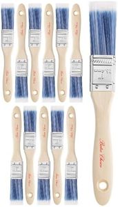 Bates- Paint Brushes, 12 Pack, Treated Wood Handle, Paint Brushes for Walls, Stain Brush, Paint Brush, Furniture Paint Brush,1 inch Flat Paint Brushes