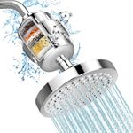 FEELSO SF-15 Shower Head Filter and Shower Head 15 Stage Filter High Output Hard Water Softener for Bathroom Showerhead with Filter Cartridge for Hard Water Remove Chlorine and Harmful Substances