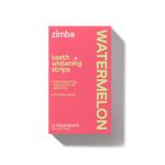 Zimba Teeth Whitening Strips, 28 Non-Sensitive White Strips Teeth Whitener for Tooth Whitening, Helps Remove Smoking Coffee Soda Wine Stain, 28 Strips (14 Stain Removal Treatments) (Watermelon)