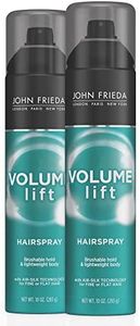 John Frieda Volume Lift Hairspray for Fine or Flat Hair, 10 Ounces (Pack of 2), Safe for Colour-Treated Hair, Volumizing Hair Nourishing Spray with Air-Silk Technology