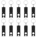 Uniclife Mini 12 Lumen Keychain Flashlight Portable Ultra Bright Little LED Light with Key Ring Flat Black Torch for EDC Outdoor Camping Hiking and Emergency Lighting, 10 Pack