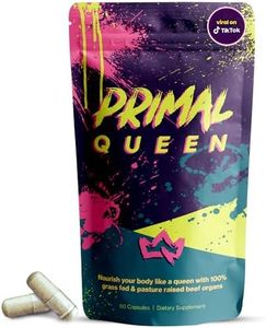 Primal Queen Female-Optimized Beef Organ Superfood Supplement (Beef Liver, Kidney, Heart, & 3 More) - 100% Grass Fed, Pasture Raised - 3rd Party & Clinically Tested