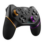 Wireless Pro Controller Compatible for Nintendo Switch Sefitopher Bluetooth Gamepad Joypad,PC Wired Controller Supports Gyro Axis Turbo and Dual Vibration (Orange & Purple)