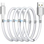 Aicase Super Organized Charging Magnetic Absorption Nano Data Cable For Galaxy S22, S21 Ultra S10 S10E S9 Note 20 10 9 8 Pixel, Lg V30 G6, Nintendo Switch, Oneplus 5 (White, 2M)
