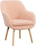 Convenience Concepts Take a Seat Charlotte Accent Chair, 25.25 x 26.75 x 33.5, Sherpa Blush