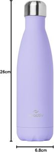 Nuactiv Stainless Steel Water Bottle 500ml – Vacuum Insulated, Leakproof, BPA Free