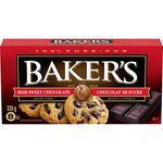 Baker's 100% Pure Semi-Sweet Chocolate Baking Bar, 225g (Pack of 24)