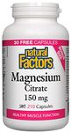 Natural Factors - Magnesium Citrate 150mg (Bonus Size) - 210 Capsules