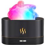 Aegci Essential Oil Diffuser,Humidifier with 7 Colors Flame Light,180ml Air Humidifiers for Bedroom,Home,Office-Portable,Auto-Off Aromatherapy Diffuser with 4 Modes Fire Mist(Black)