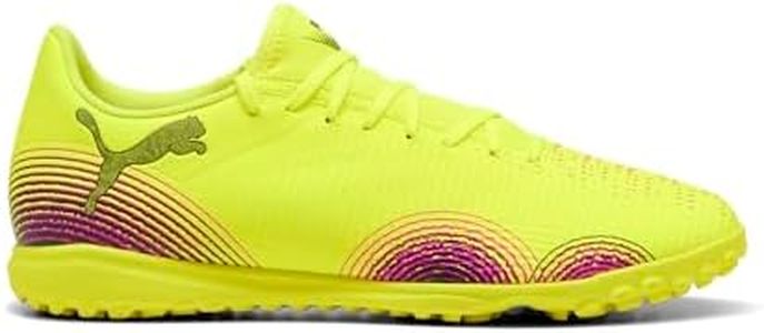 PUMA Men's Future 8 Play Turf Trainer Soccer Cleats Sneaker, Yellow Alert Black-Sun Struck, 10.5
