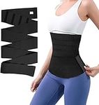 GoPaw Waist Trainer for Women Sauna Belt Tummy Wrap Women Waist Trainer Belt Waist Shaper Trimmer Corset Sauna Sweat Belt Lumbar Waist Support Belt for Slimming, Fitness Workout Black