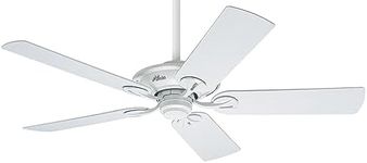 HUNTER FAN Maribel, 132 cm, Indoor/Outdoor Ceiling Fan with Pull Chain, White Finish and 5 Reversible Blades in White, Ideal for Summer or Winter, Model 50557