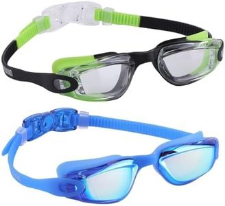 Aegend Kids Swim Goggles, Pack of 2 Swimming Goggles for Children Boys & Girls Age 3-14