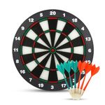 DOETYD Safe Dartboard,42cm/16inch Kids Dart Board with 6 Soft Tip Darts for Kids and Adults Great Indoor Office Home Games
