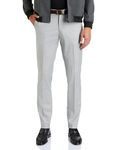 Symbol Premium Men's Slim Fit Stretchable Formal Pants with Flexi Waist (SP-M-S24-FT-001_Light Grey_34)