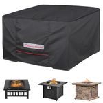 Porch Shield UV-Resistant Patio Fire Pit Cover - Waterproof Square 36 x 36 inch Outdoor Fire Table Cover, Black