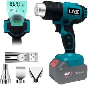 L1NXIXI Pistolet à air chaud sans fil pour Makita 18 V, 50-550 °C, manuel avec écran LCD numérique, température et contrôle de l'air réglables avec 4 buses en acier inoxydable pour bricolage