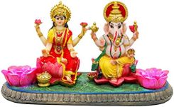 Indian God Ganesha Lakshmi Statue -