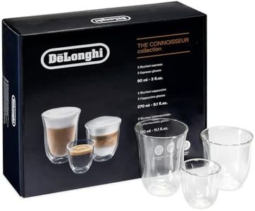 De'Longhi 5513296671 DLSC302 Delonghi Fancy Box 6er Set Thermo Glasses, Clear, 1L