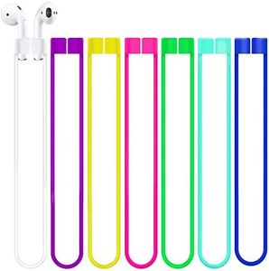 Compatible for AirPods Anti-Lost Straps Accessory - 7PCS Colorful Assorted Strings, Soft Sport AirPods 1 2 Pro Tether Lanyard, Running Silicone Wire Cable Connector, Silica Gel Neck Rope Cord