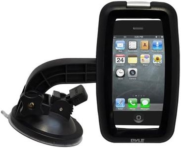 Pyle Waterproof Motorcycle Phone Holder - Dashboard Cell Phone Case Mount For Car Windshield, Bicycle, Bike Handlebar, ATV w/ Suction Cup Mounting Arm, Works on iPhone, Android - Pyle PSIC55