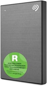 Seagate One Touch Portable External Hard Disk Drive with Data Recovery Services, 1TB, Grey