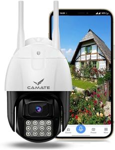 Camate Arc 3MP 2K 1296p Outdoor Smart WiFi Wireless CCTV Security Camera | Weatherprood | Colored Night Vision | 2-Way Audio | Motion Track | Support 256 GB Micro SD Card Slot | Onvif Support