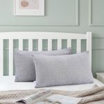 Wakefit Sleeping Pillow | Height Adjustable | Soft & Fluffy Comfort | Light Grey | 27 x 16 Inch | Set of 2 |Free Extra Fiber for Custom Comfort